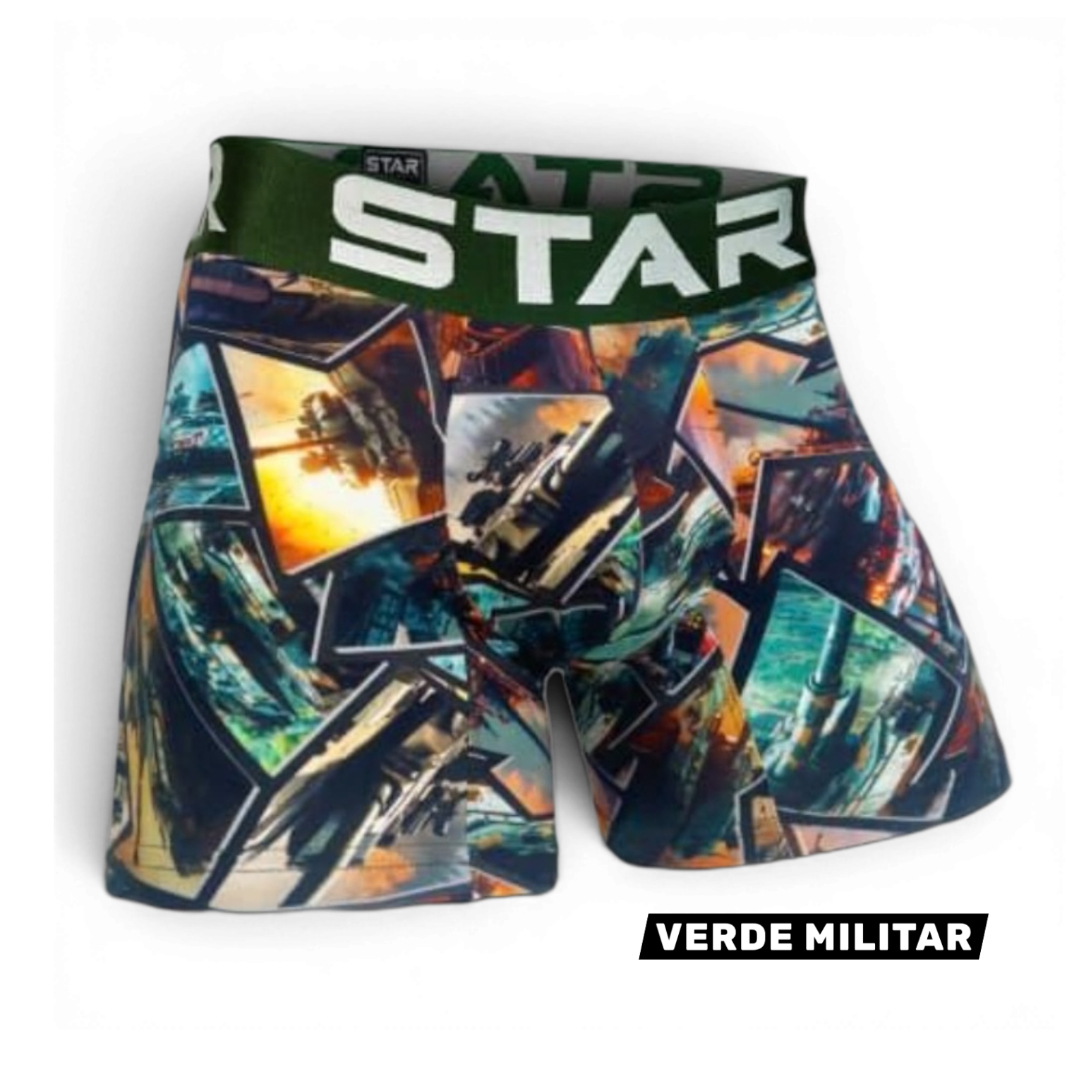 BOXER ARMY VERDE MILITAR